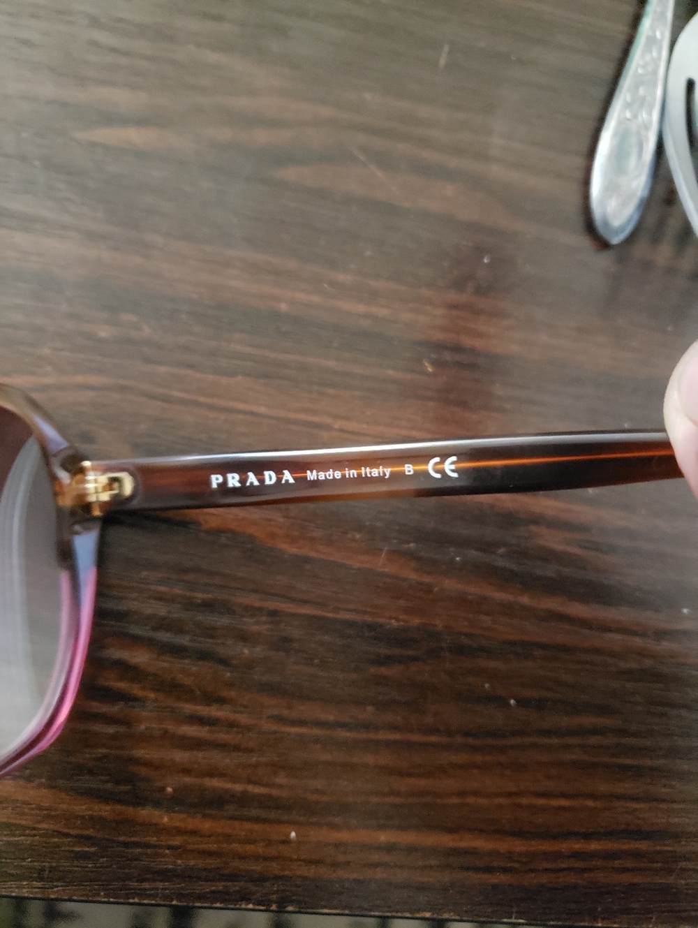 Prada Dual-Tone Sunglasses in Brown and Pink - Picture 11 of 12